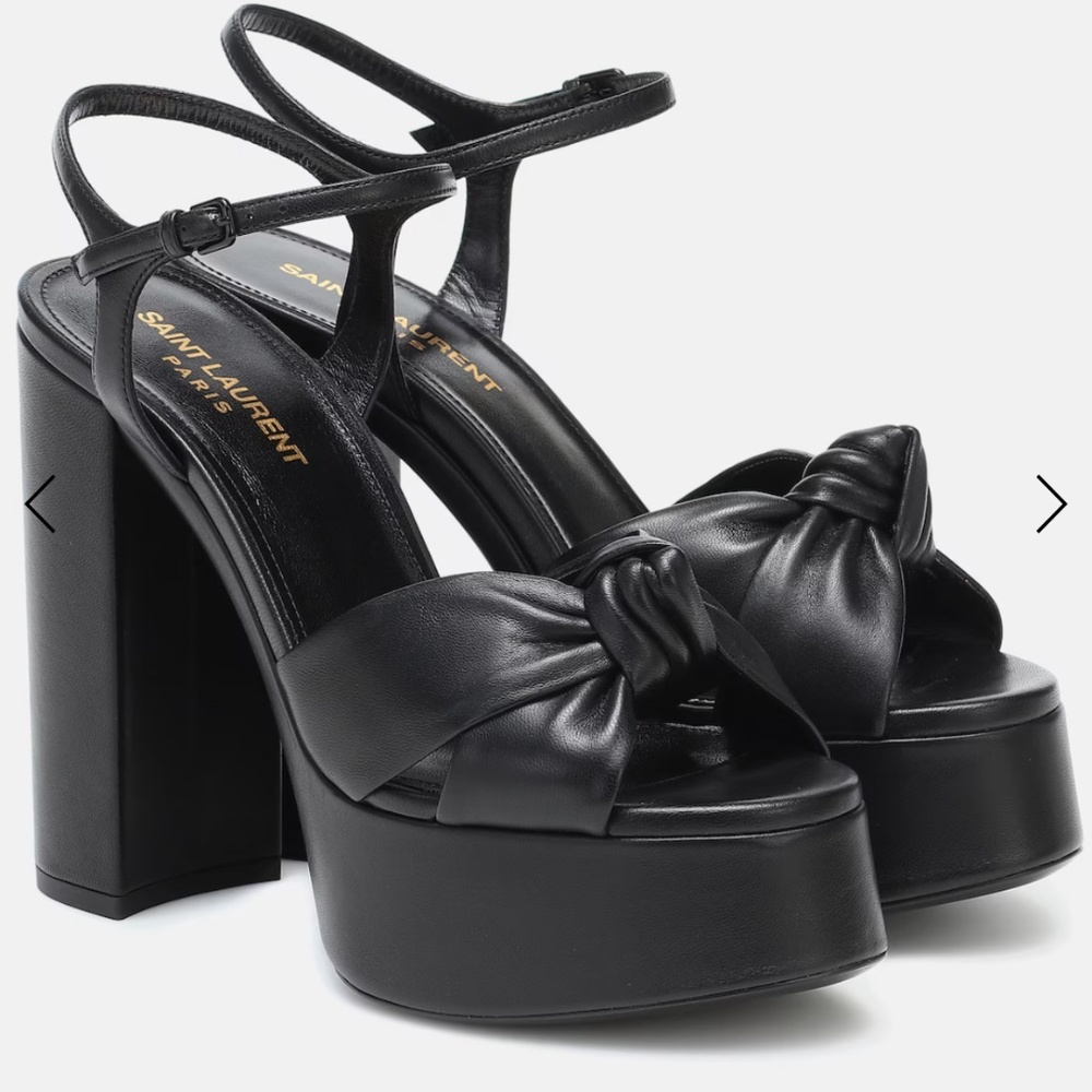 Saint Laurent  Bianca Platform Sandals BLACK size 39